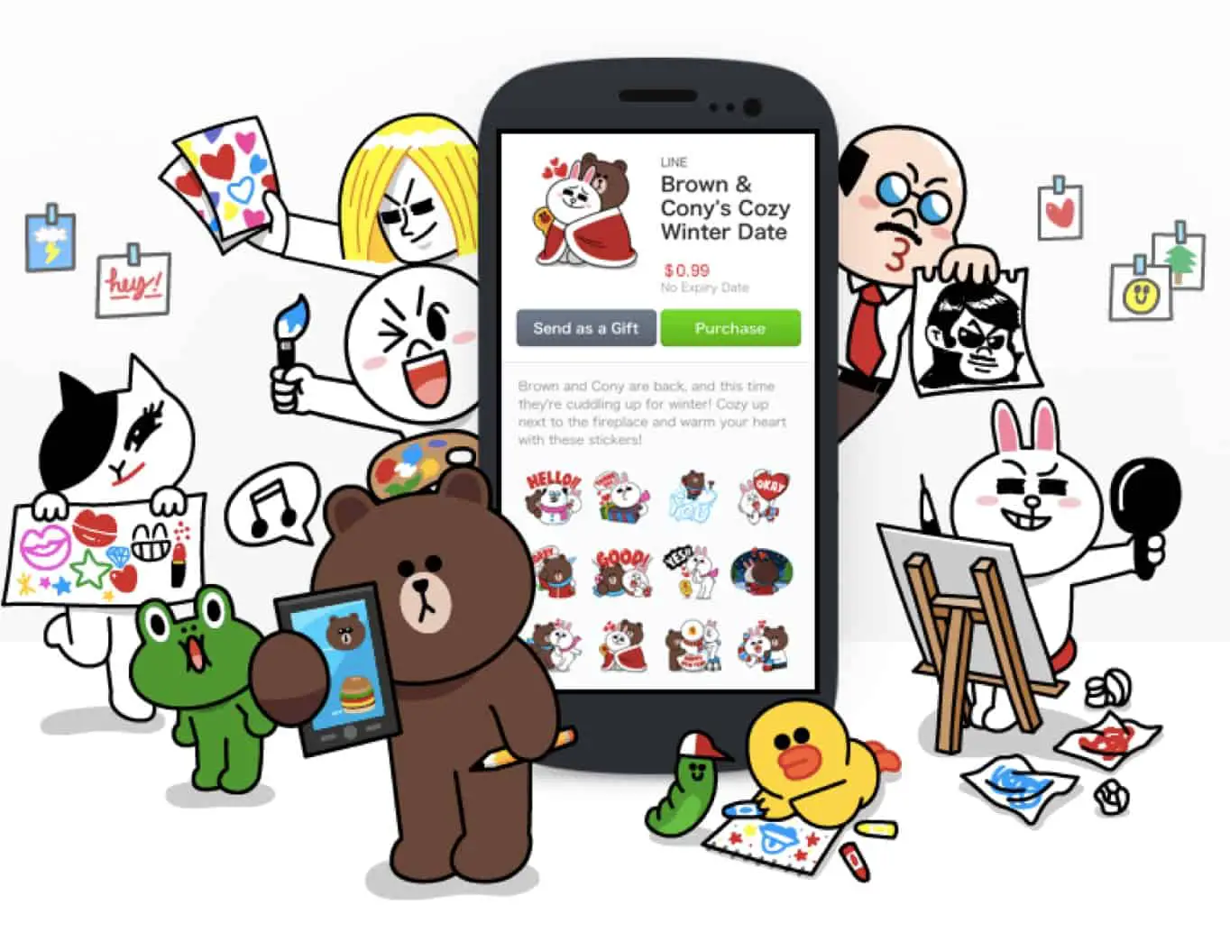  Line  Stickers  Free Characters App  Shop Appamatix All 