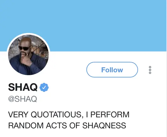 189 Funny Twitter Bios & Ideas | Shaq Twitter Bio | Appamatix.com