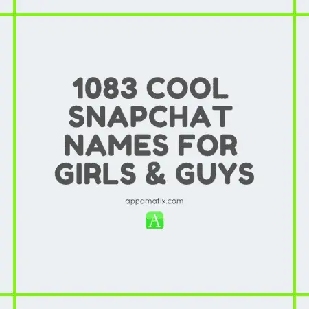 1083 Cool Snapchat Names For Girls Guys Appamatix All About Apps